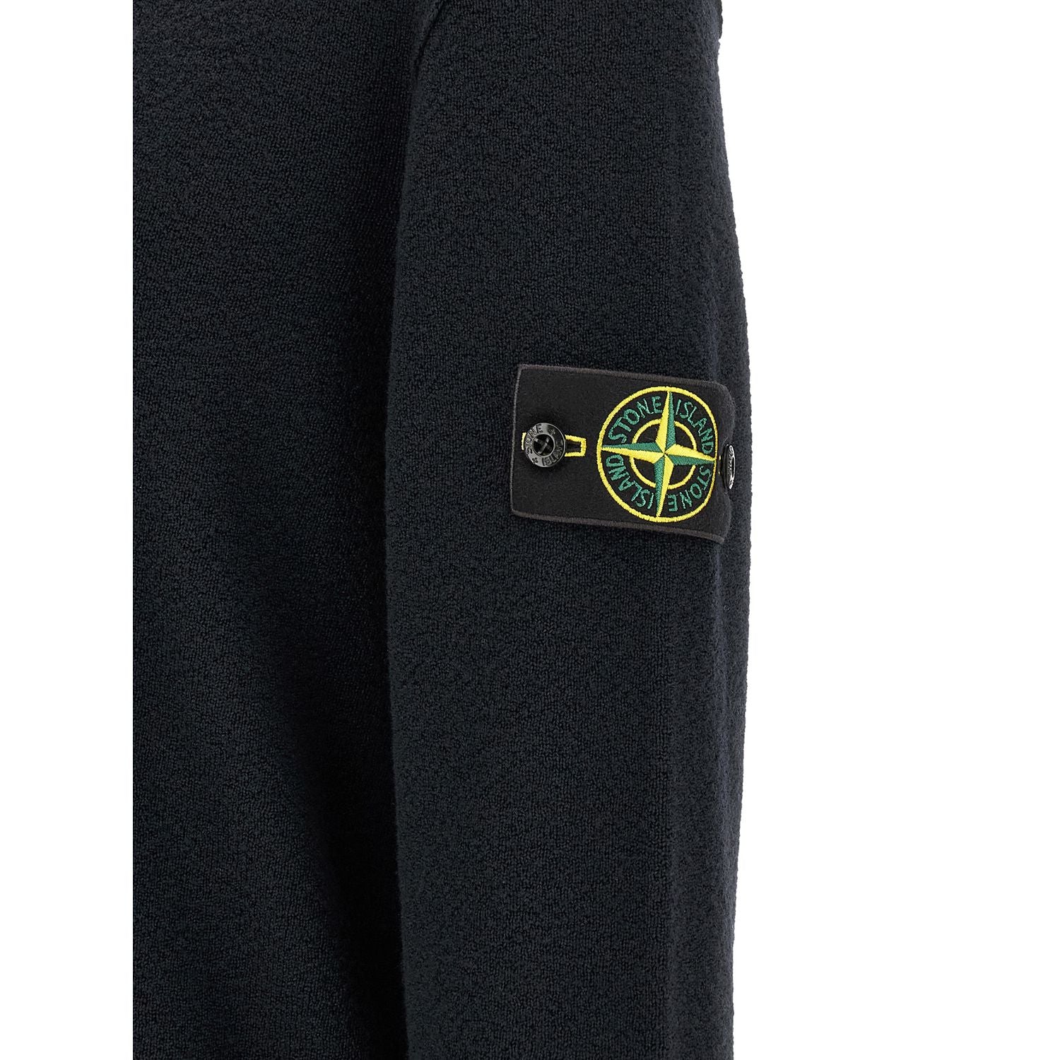 Stone Island Blue Virgin Wool Cardigan