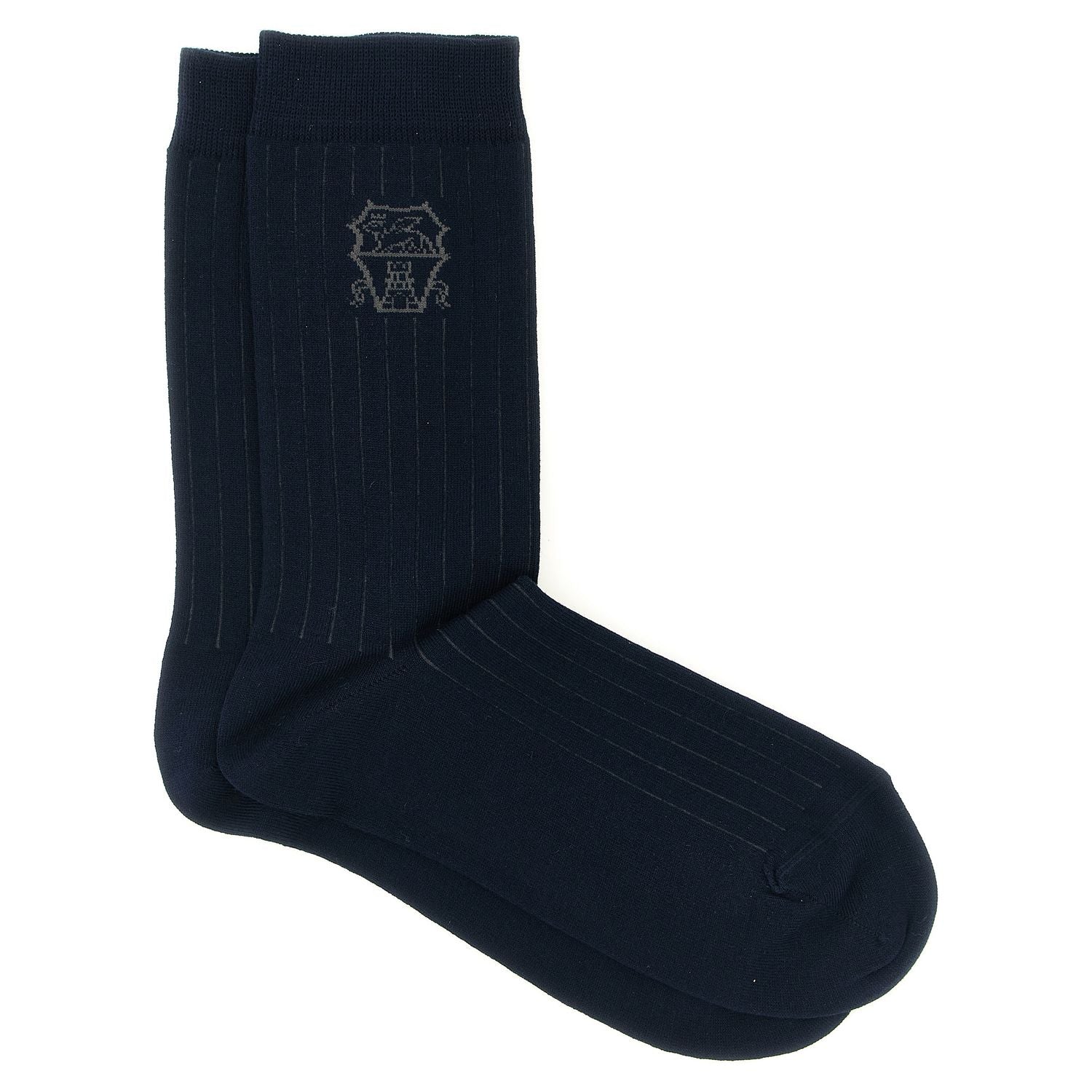 Brunello Cucinelli Blue Cotton Socks