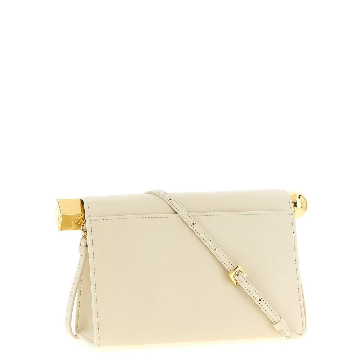 Jacquemus White Lamb Leather Clutch Bag