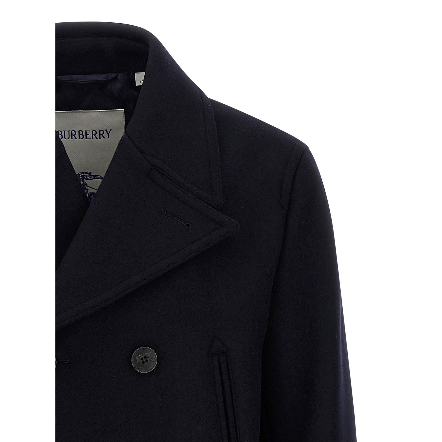 Burberry Blue Wool Coat