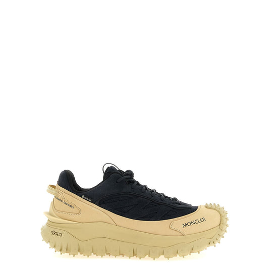 Moncler Blue Leather Athletic Sneakers