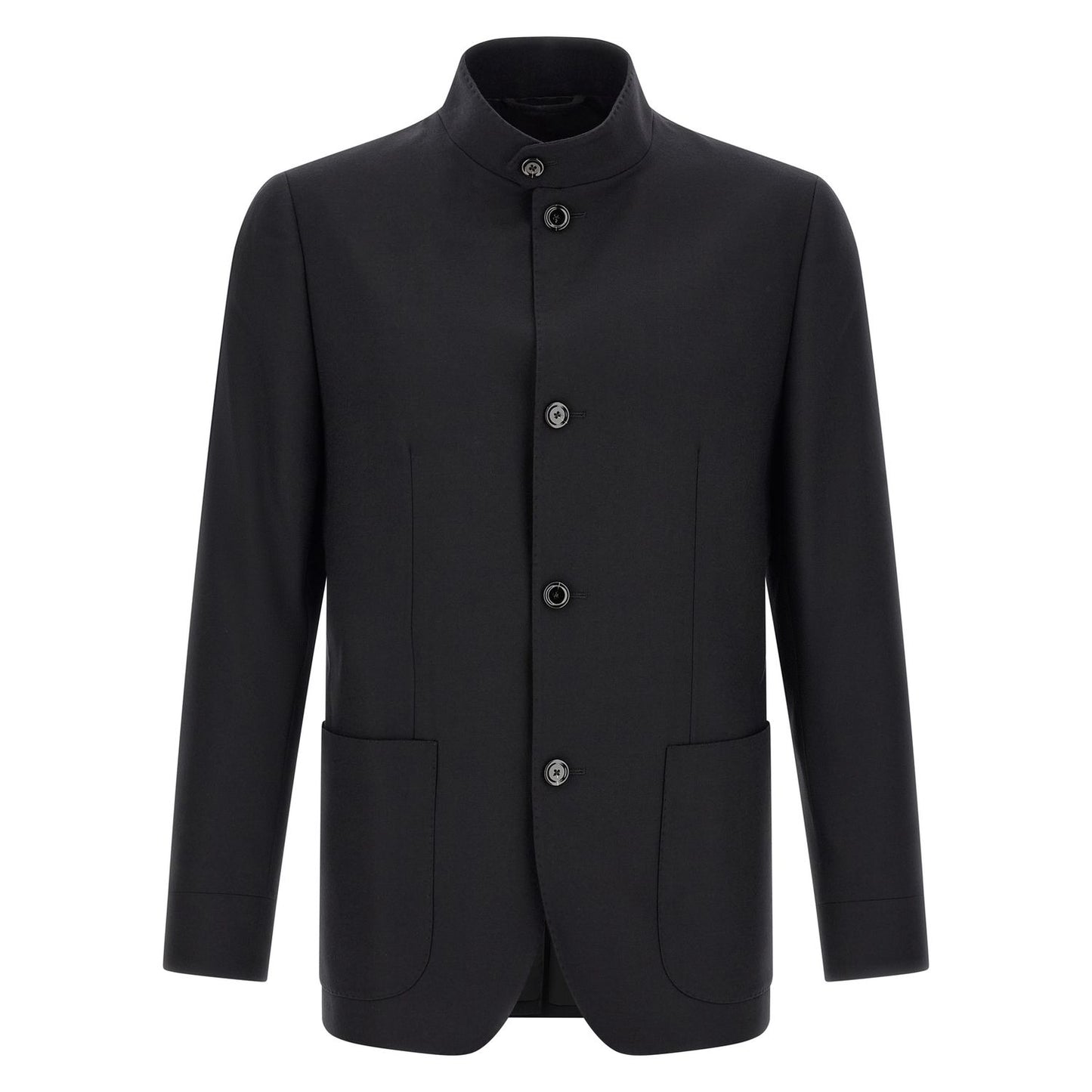 Lardini Black Virgin Wool Blazer