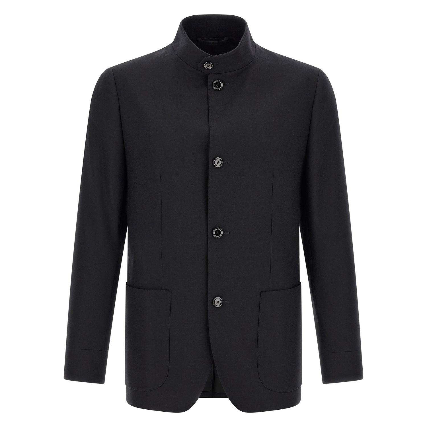 Lardini Black Virgin Wool Blazer