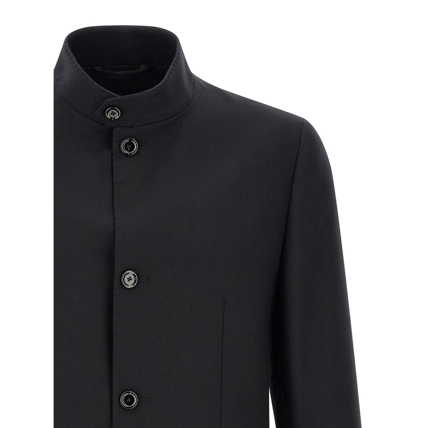 Lardini Black Virgin Wool Blazer