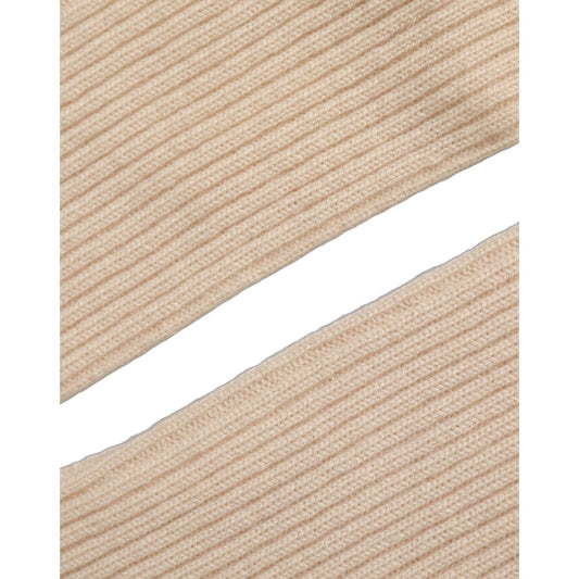 Dolce & Gabbana Camel Brown Cashmere Knit Arm Warmer Gloves