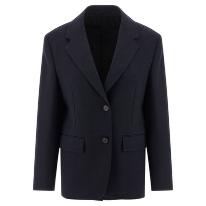 Prada Blue Virgin Wool Blazer