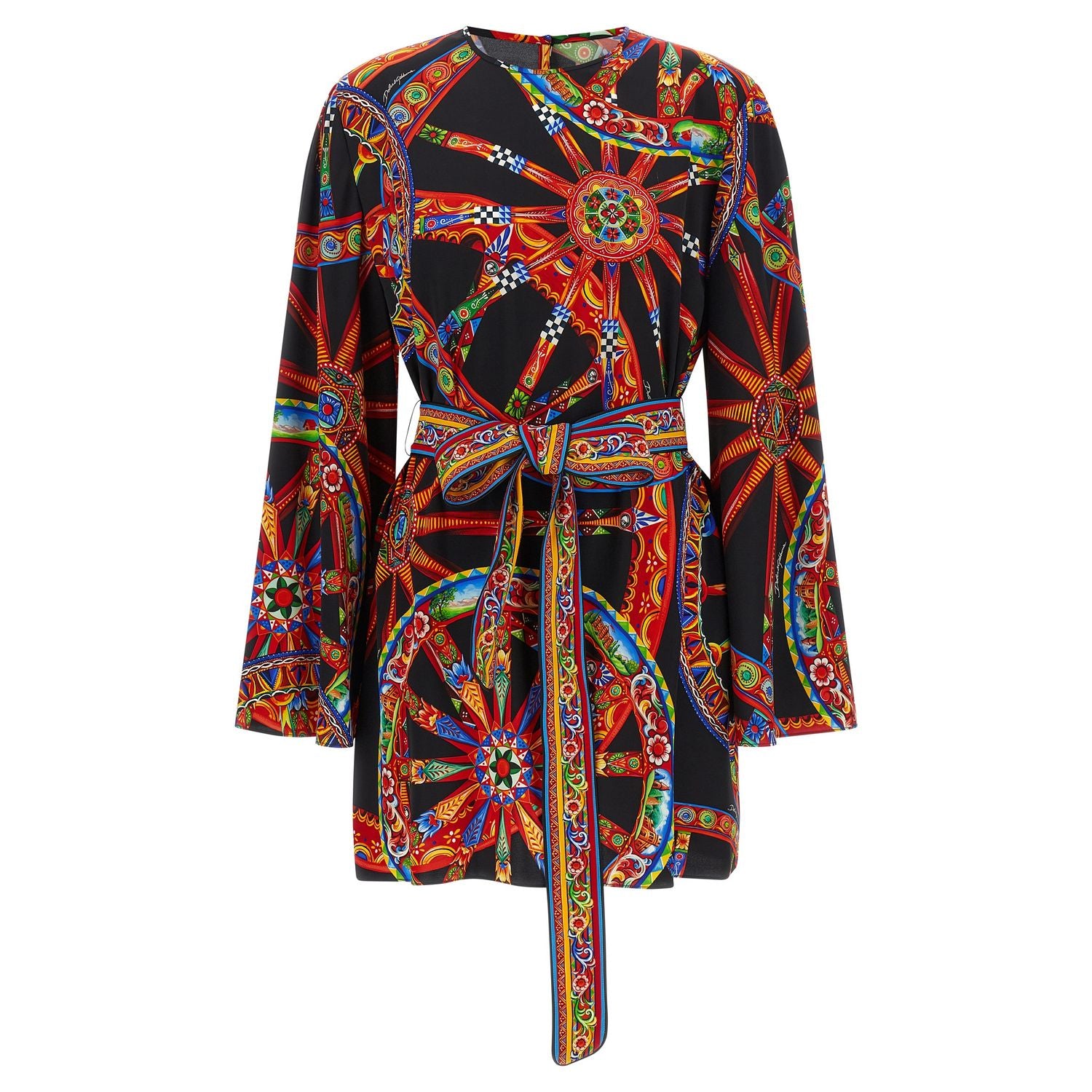 Dolce & Gabbana Multicolor Silk Short Dress