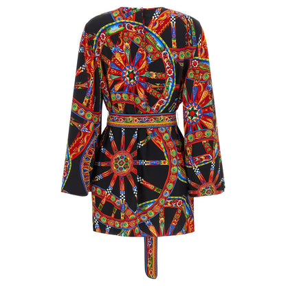 Dolce & Gabbana Multicolor Silk Short Dress