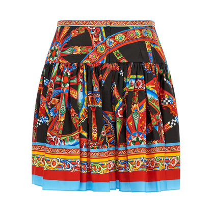 Dolce & Gabbana Multicolor Cotton Long Skirt