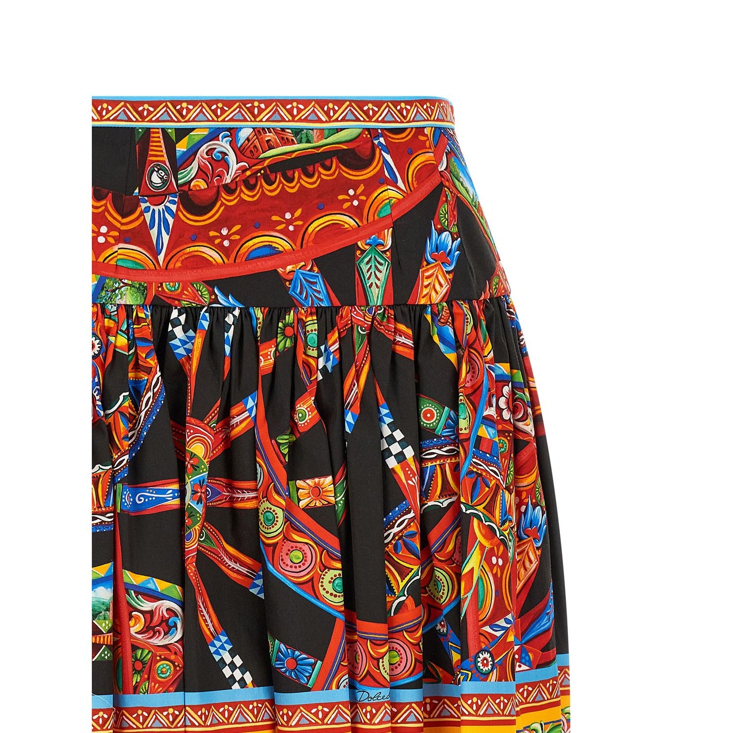 Dolce & Gabbana Multicolor Cotton Long Skirt