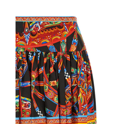 Dolce & Gabbana Multicolor Cotton Long Skirt