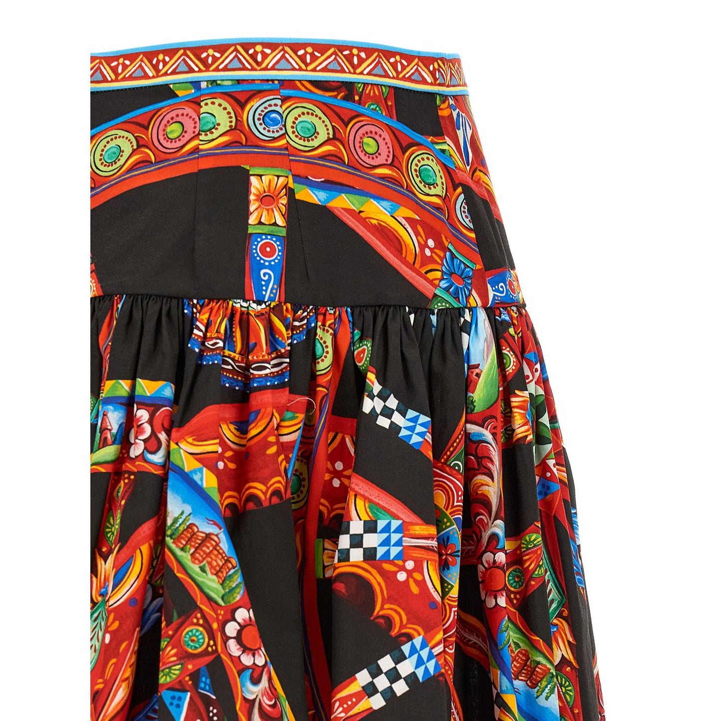 Dolce & Gabbana Multicolor Cotton Long Skirt