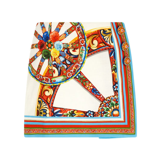 Dolce & Gabbana Multicolor Cotton Long Skirt