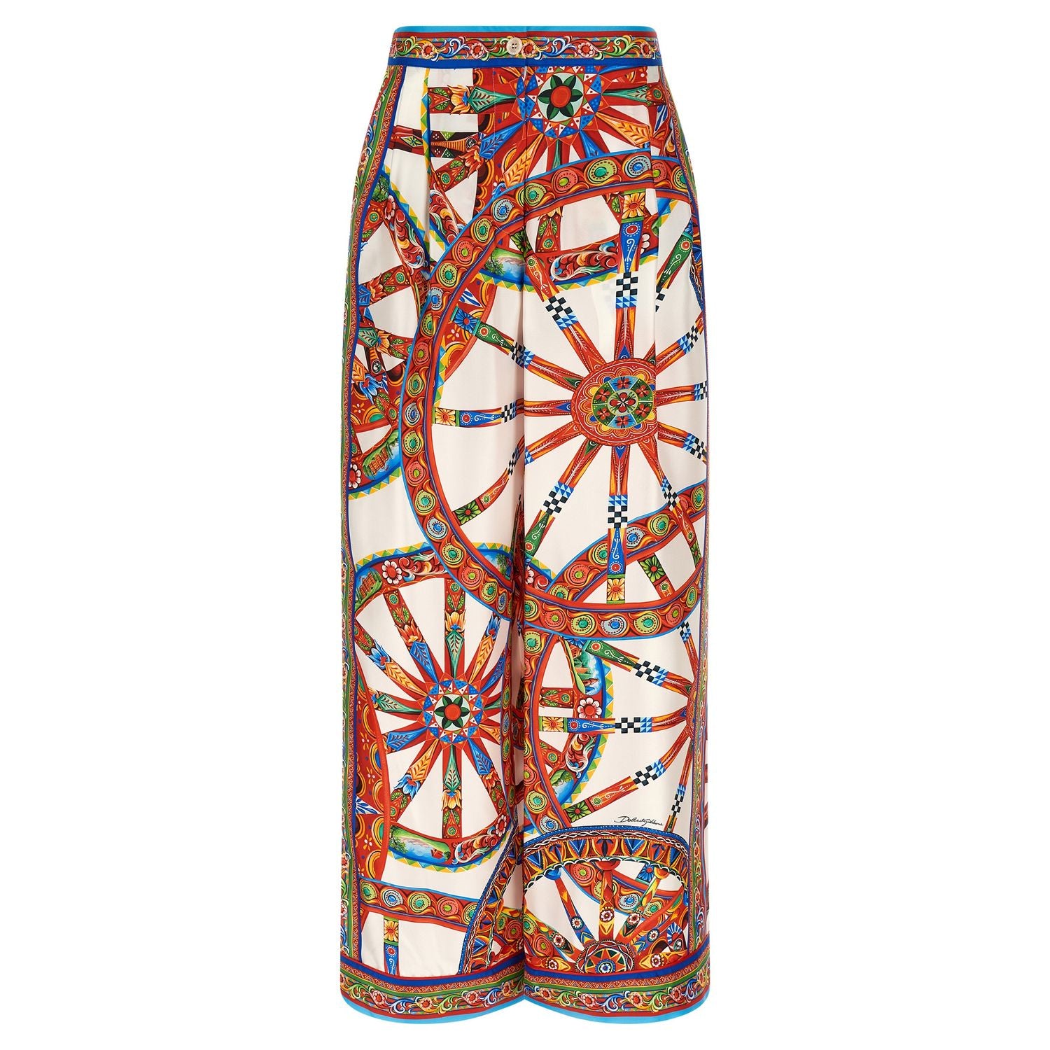 Dolce & Gabbana Multicolor Silk Casual Pants
