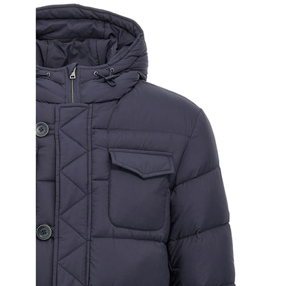 Herno Blue Polyamide Full-Length Jacket