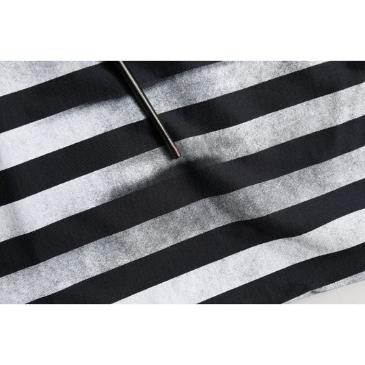 Dolce & Gabbana Blue Striped Print Cotton Crew Neck T-shirt