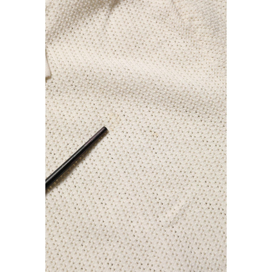Dolce & Gabbana Off White Cotton Collared Men Polo T-shirt