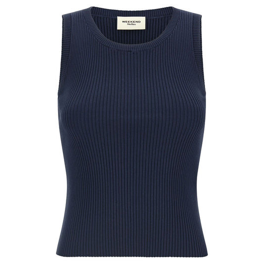 Max Mara Blue Viscose Cardigan