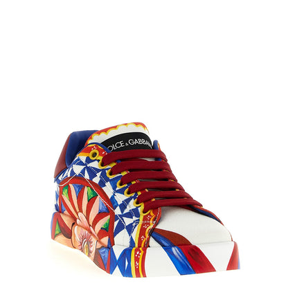 Dolce & Gabbana Multicolor Cotton Low Top Sneakers