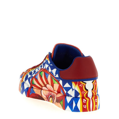 Dolce & Gabbana Multicolor Cotton Low Top Sneakers