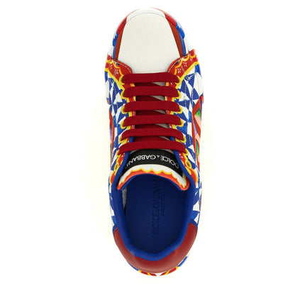 Dolce & Gabbana Multicolor Cotton Low Top Sneakers