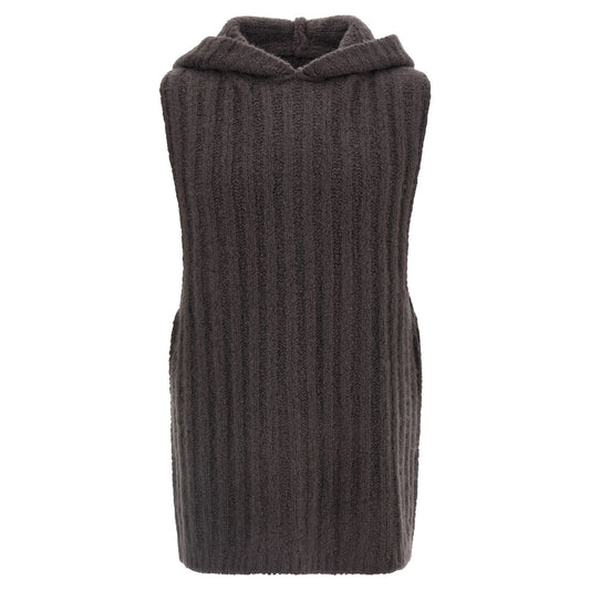 Rick Owens Gray Cashmere Sleeveles Sweater