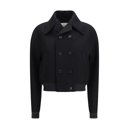 Ami Paris Black Wool Oves Aries Bomber