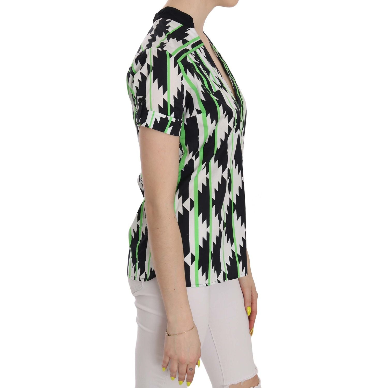 华丽短袖低胸上衣