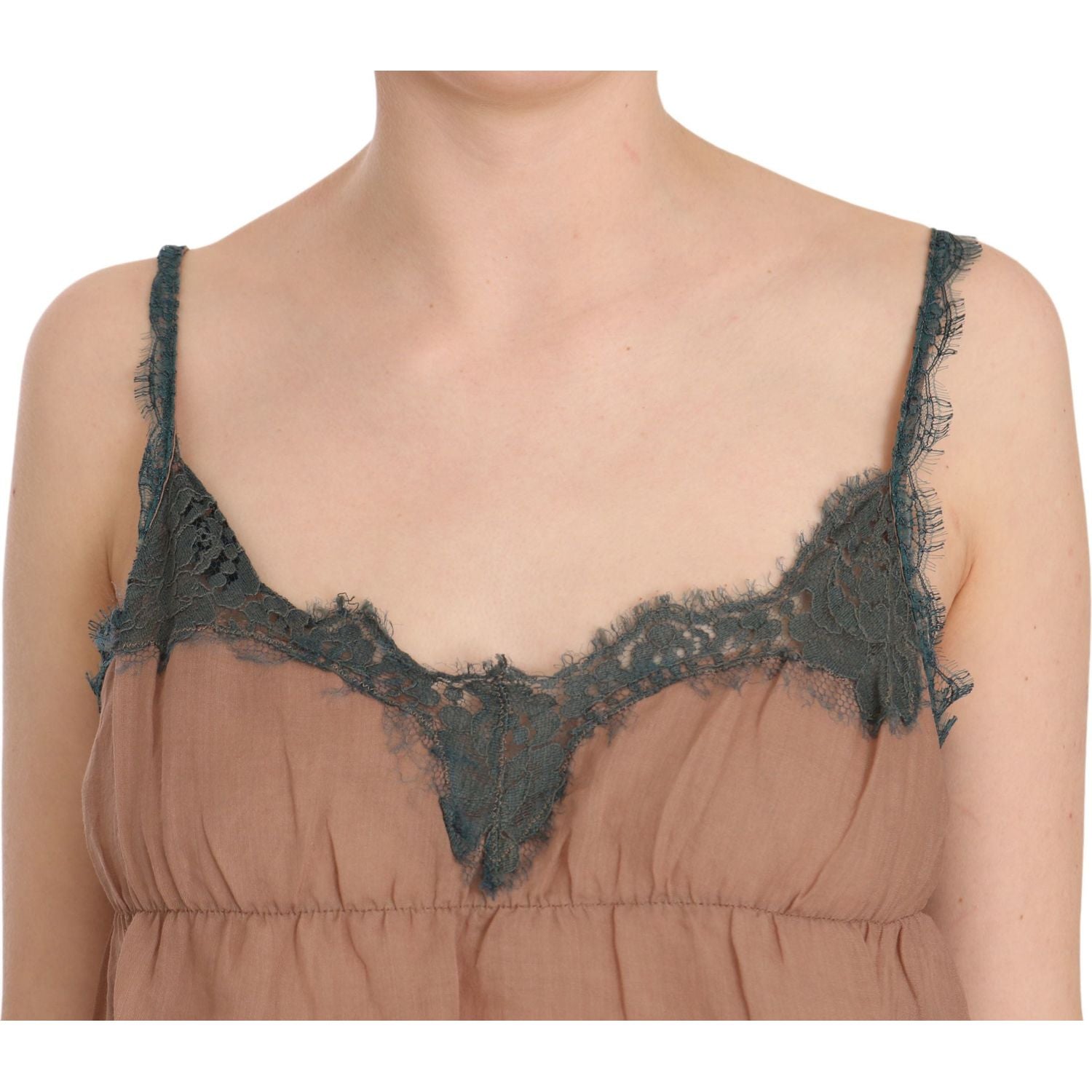 优雅细肩带蕾丝上衣