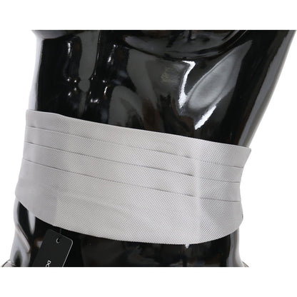 Dolce & Gabbana Gray Men Waist Belt 100% Silk Cummerbund