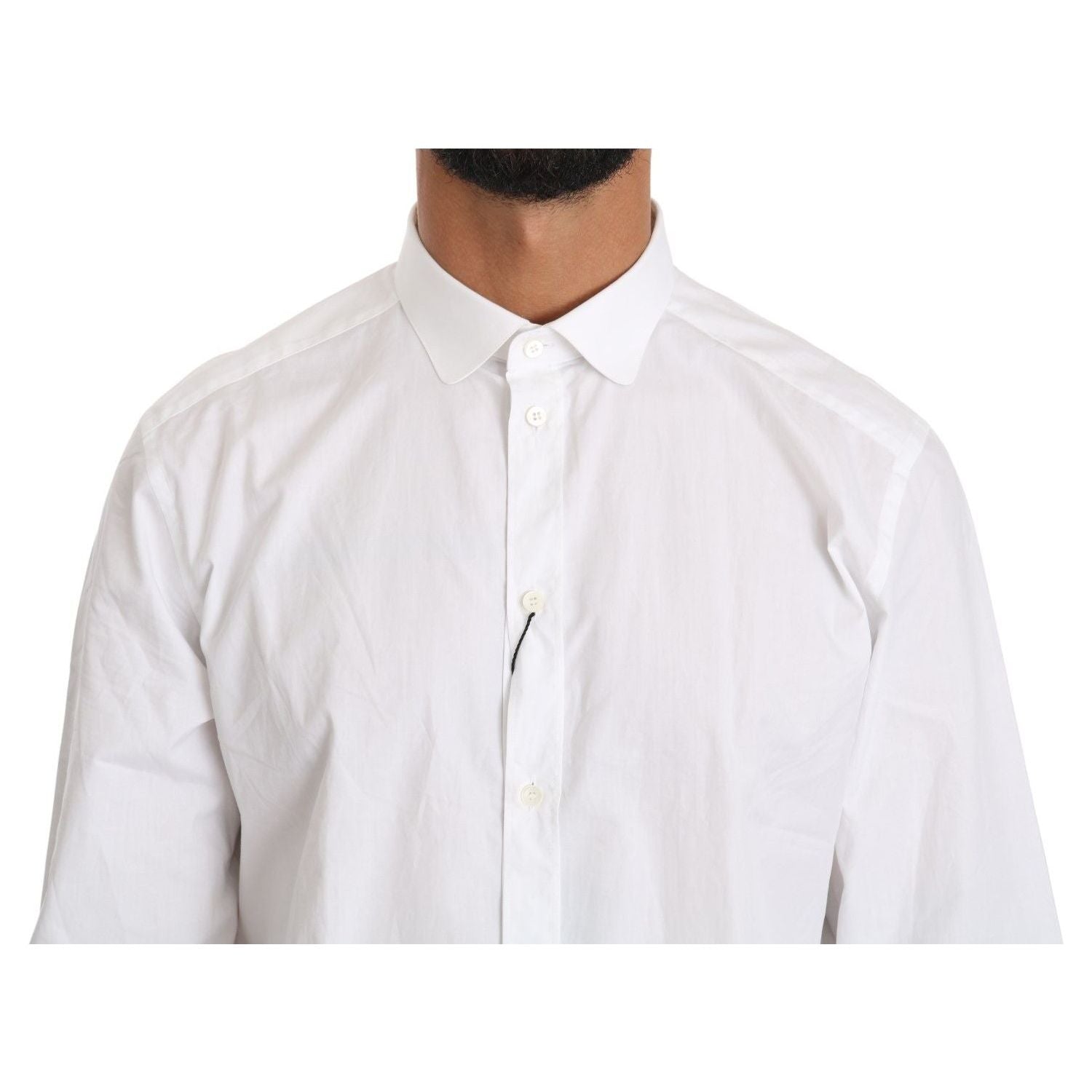 Dolce & Gabbana White Cotton Long Sleeve Top Shirt