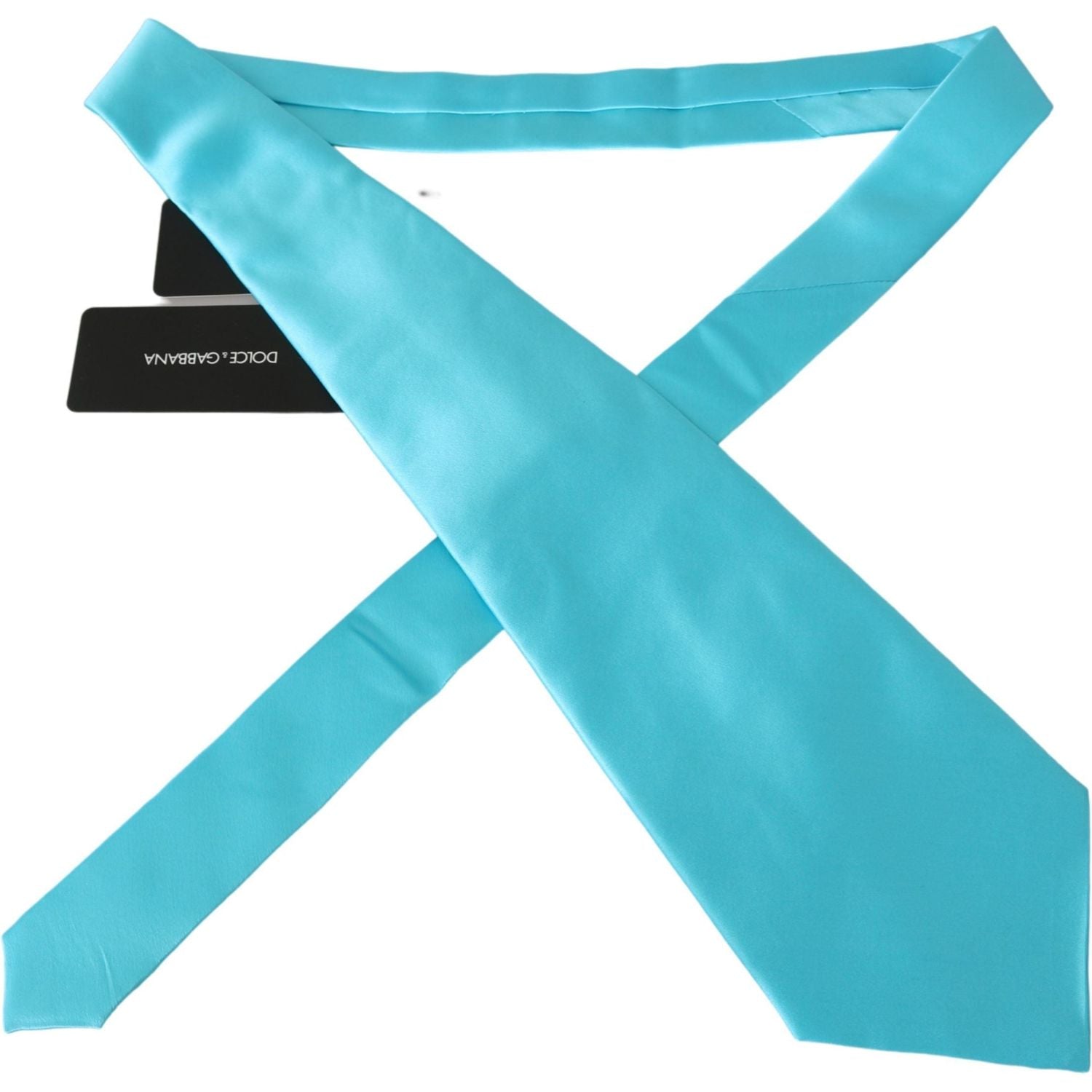 ربطة عنق رجالية من الحرير باللون الأزرق الفاتح المذهل من دولتشي آند غابانا