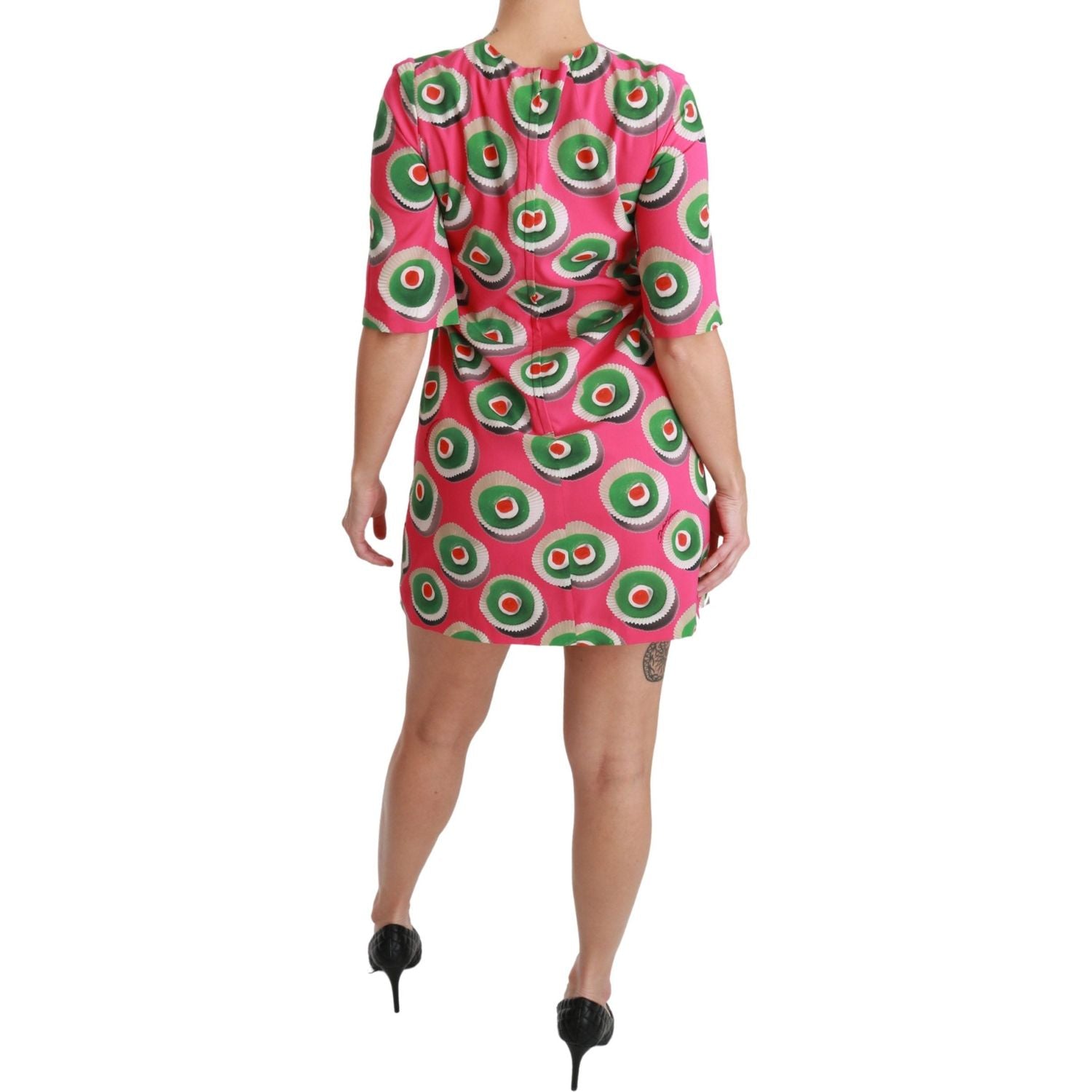 粉色 Sicily Cupcake 直筒迷你连衣裙