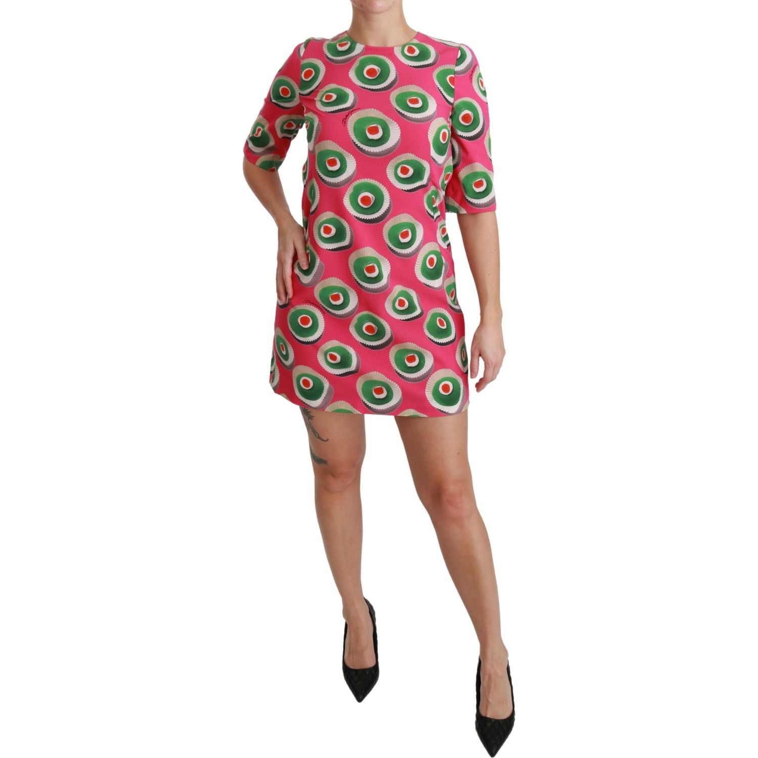 粉色 Sicily Cupcake 直筒迷你连衣裙