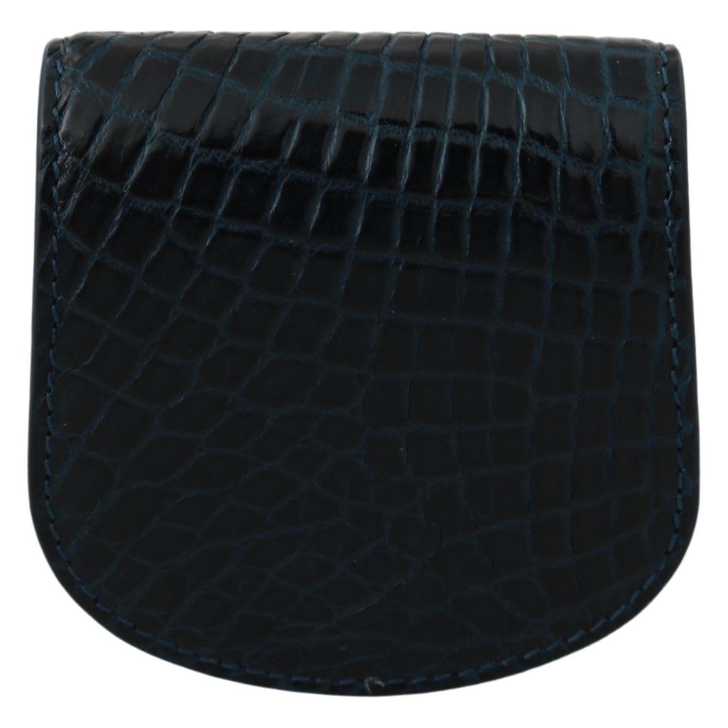 محفظة دولتشي آند غابانا الرائعة ذات غطاء العملات المعدنية باللون الأزرق الداكن