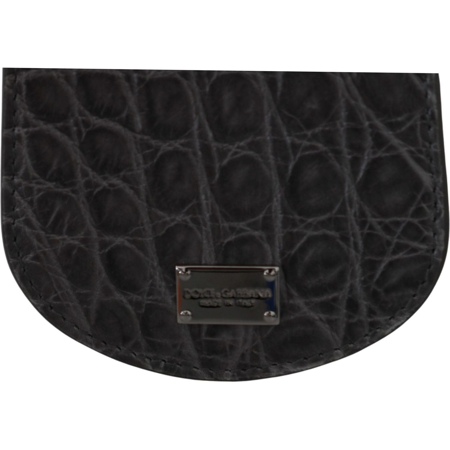 Dolce & Gabbana Gray Exotic Skin Condom Case Holder Pocket Wallet