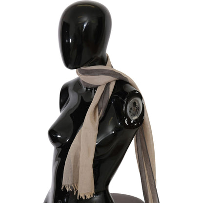 Costume National Beige Women Cotton Shawl Scarf Wrap Shawl Scarves