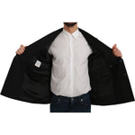 Dolce & Gabbana Elegant Black Slim Fit Formal Blazer Dolce & Gabbana Black