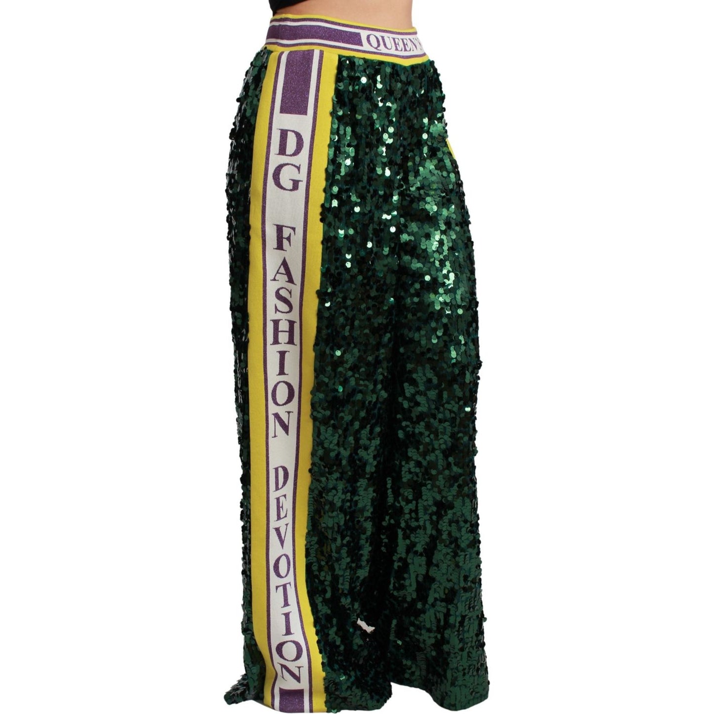 Dolce & Gabbana Dolce & Gabbana Exclusive Multicolor Sequined Pants PAN71051-36