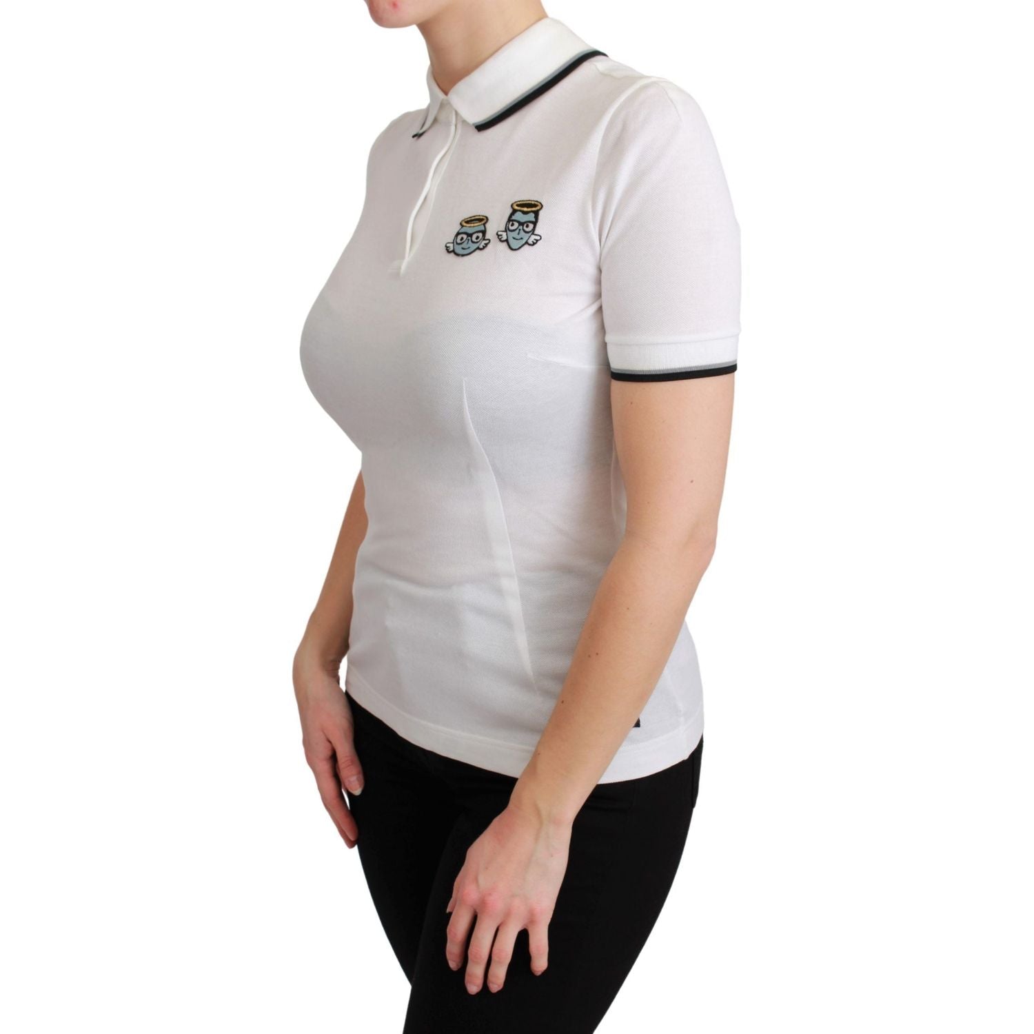 别致的 Polo 天使刺绣 T 恤