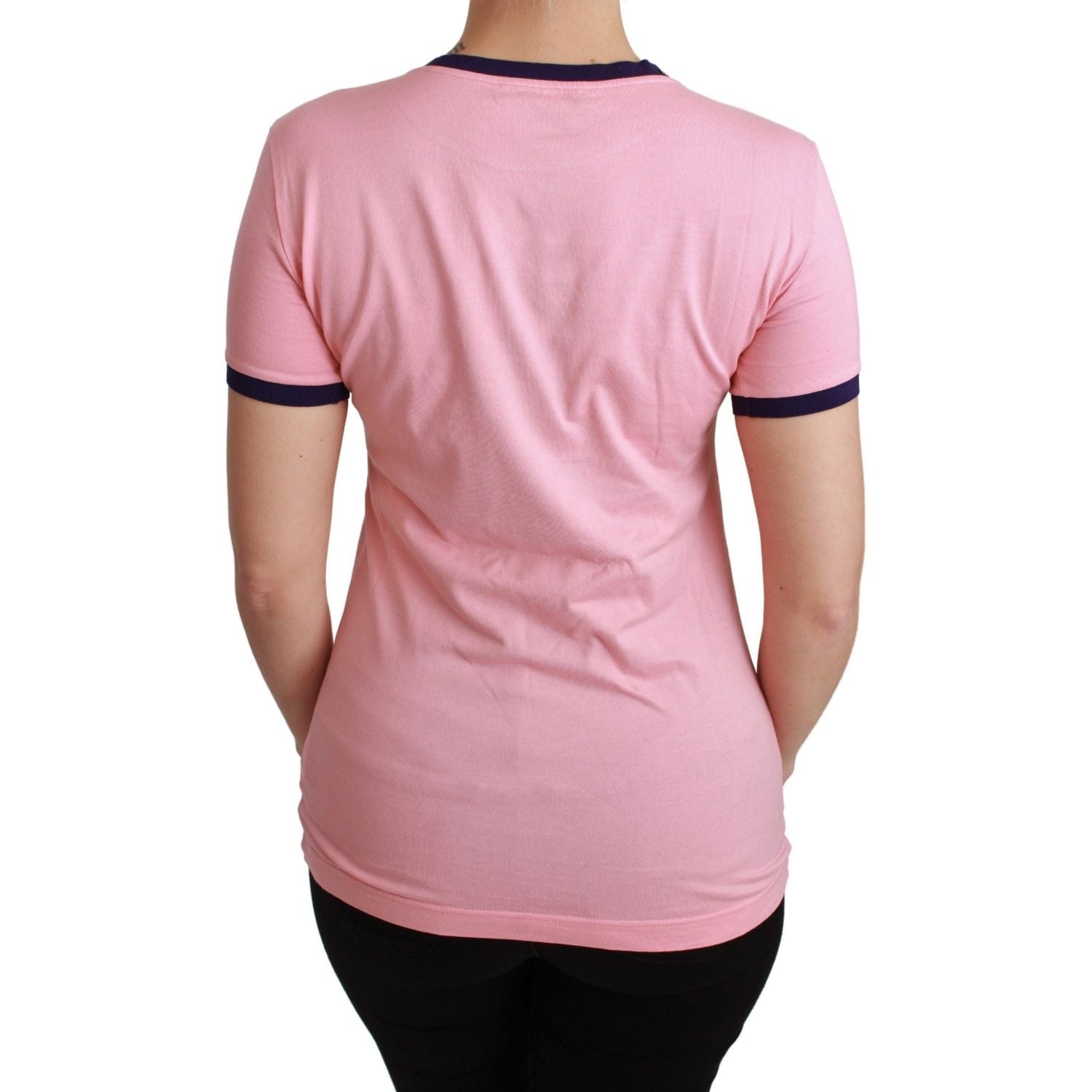 粉色圆领猪年 T 恤