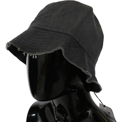 Costume National Black Washed Wide Brim Outdoor Bucket Hat