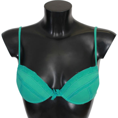 Ermanno Scervino Green Push Up Bra 100% Cotton Underwear
