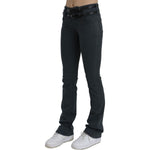 John Galliano Gray Mid Waist Slim Flared Denim Trouser Jeans PAN70454-24