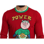 Dolce & Gabbana Elegant Red Wool-Silk Crewneck Sweater Dolce & Gabbana Dark Red