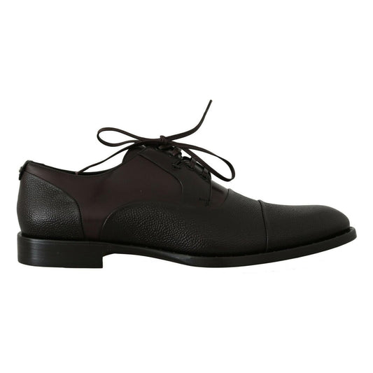 Dolce & Gabbana Brown Leather Laceups Dress Mens Shoes MV2279-40