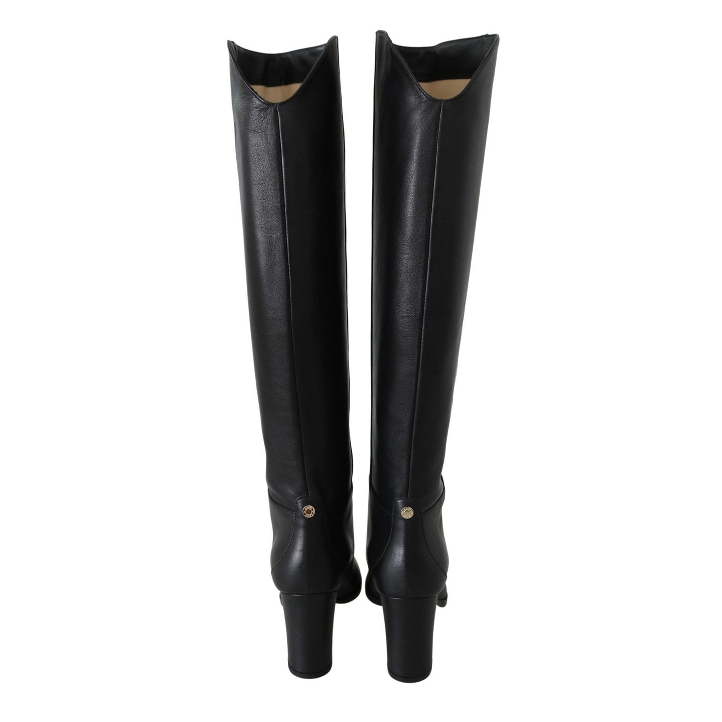 Jimmy Choo Elegant Black Calf Leather Heeled Boots