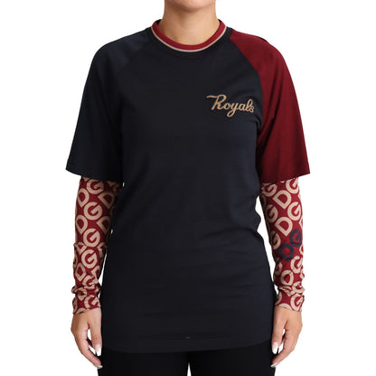 Dolce & Gabbana Multicolor Royals Crewneck Pullover Sweater