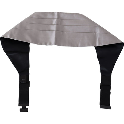 Dolce & Gabbana Gray Men Waist Belt 100% Silk Cummerbund