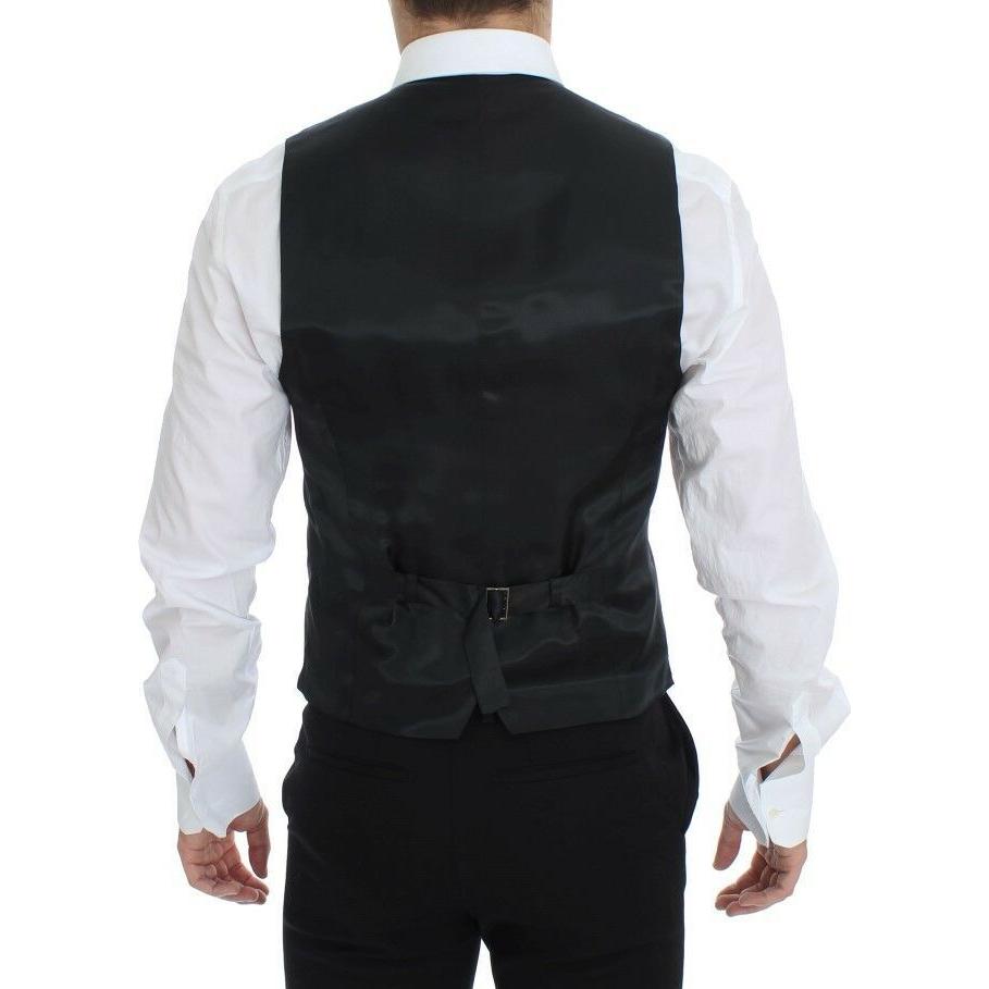 优雅灰色羊毛混纺连衣裙背心